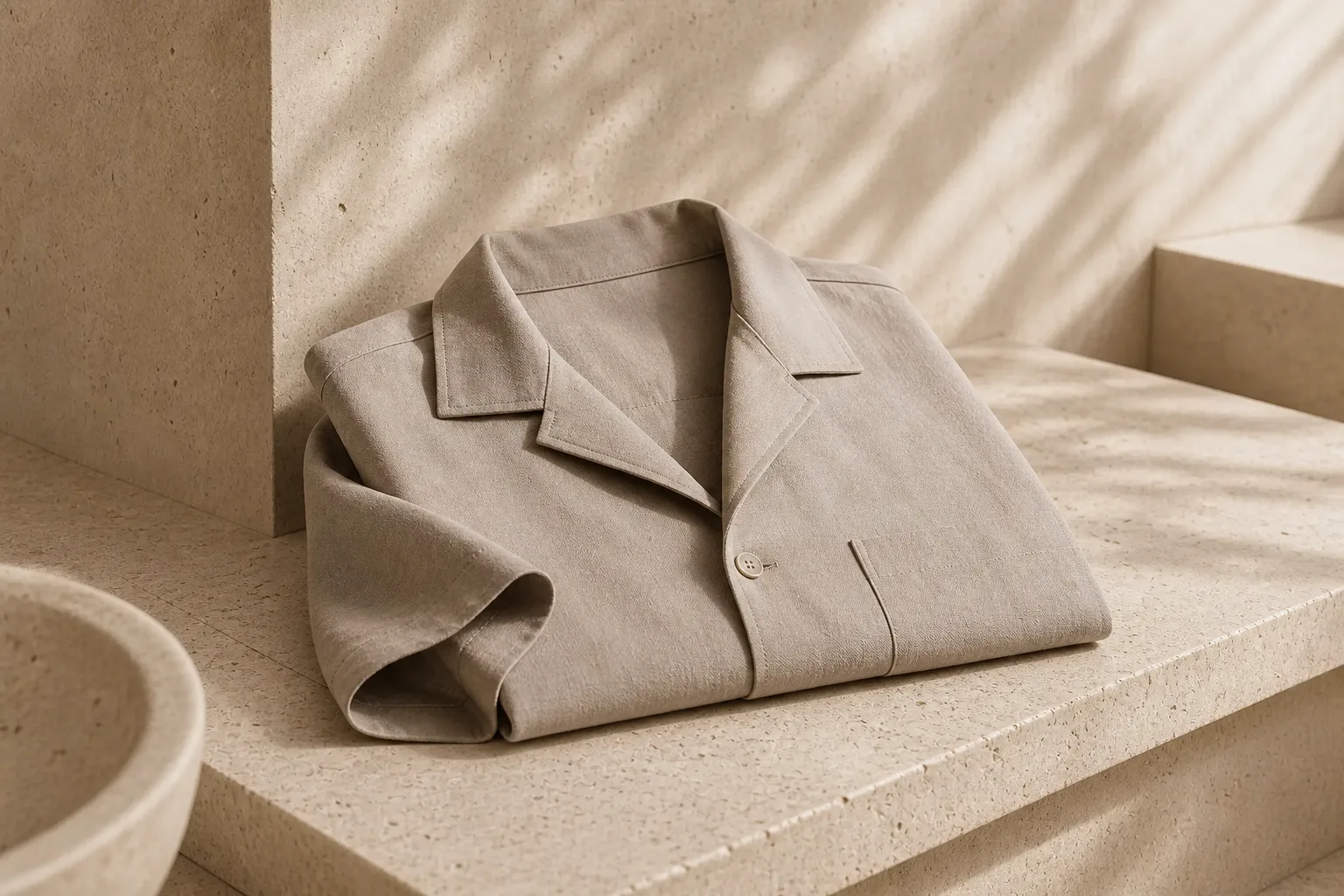 Clothes — ready-to-wear shirts and pants display scene